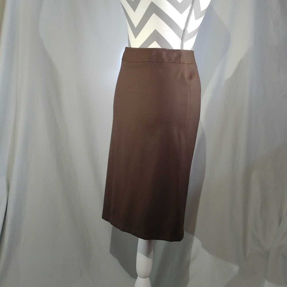 Valentino Brown Pencil Skirt